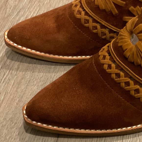 JEFFREY CAMPBELL Shoes Billy Brown Suede Pointed Toe Western Mule 7.5 - Picture 4 of 9